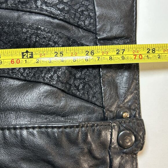 Vintage Comint Black Leather Jacket w/shoulder pads Women's Large Argentina - Picture 7 of 12